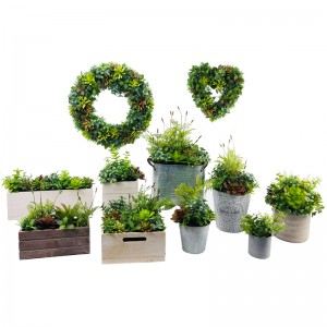 Moderne kunstmatige vetplanten met pot tafelblad decoratieve Globe Display vaas